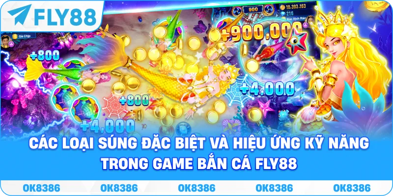 Vũ khí trong bắn cá FLY88 Các loại vũ khí và hiệu ứng kỹ năng trong game bắn cá FLY88